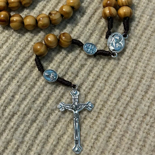 Heiliger Olivenholz-Rosenkranz